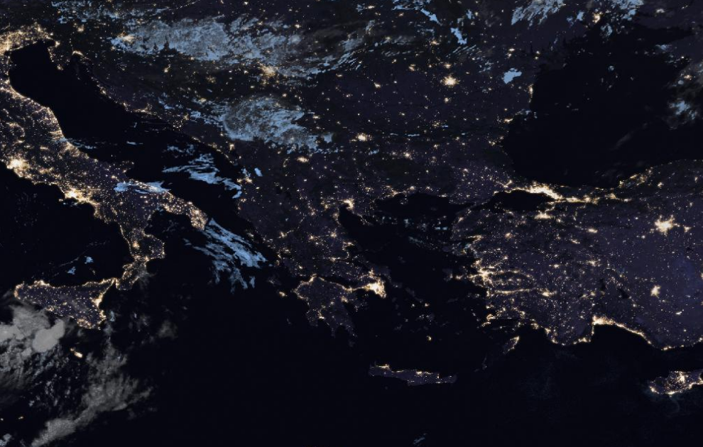 Τελευταία δορυφορική εικόνα νεφοκάλυψης