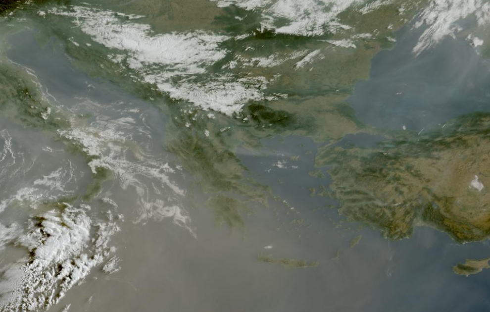 Τελευταία δορυφορική εικόνα νεφοκάλυψης