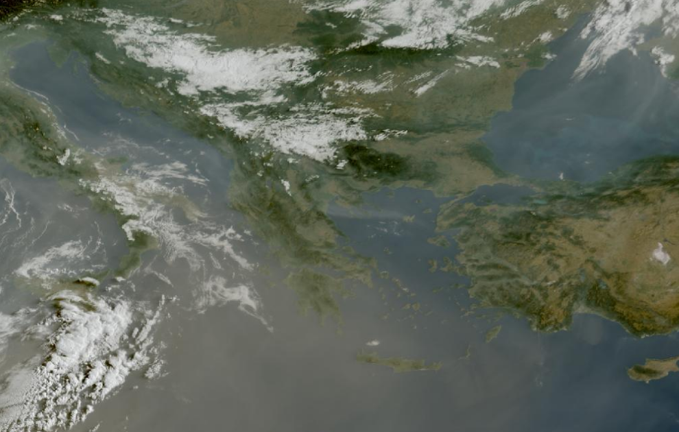Τελευταία δορυφορική εικόνα νεφοκάλυψης