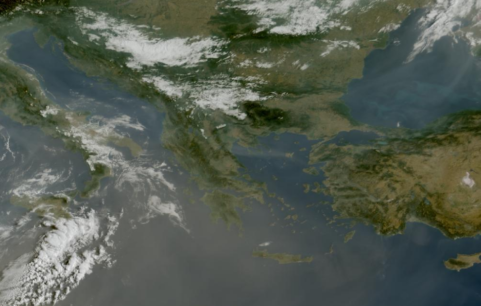 Τελευταία δορυφορική εικόνα νεφοκάλυψης