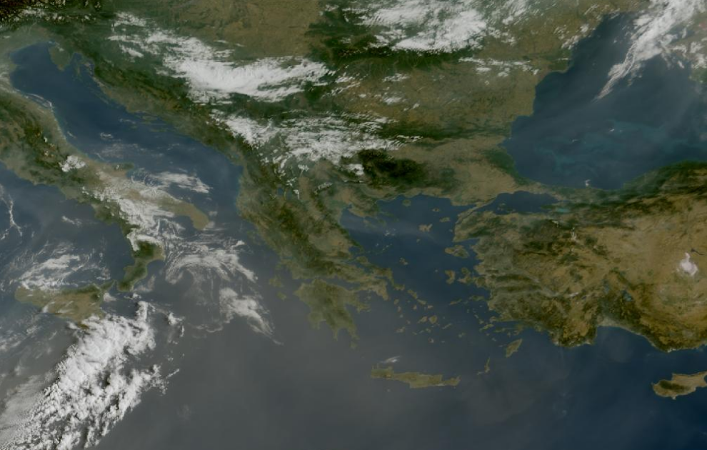 Τελευταία δορυφορική εικόνα νεφοκάλυψης