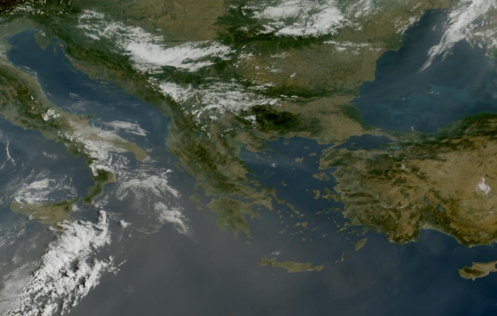 Τελευταία δορυφορική εικόνα νεφοκάλυψης