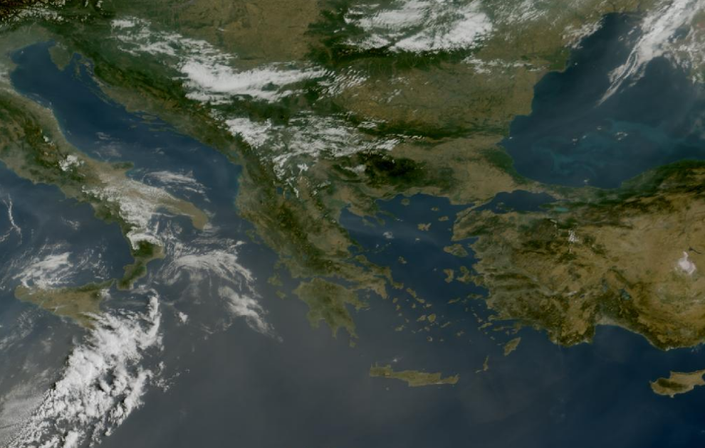 Τελευταία δορυφορική εικόνα νεφοκάλυψης