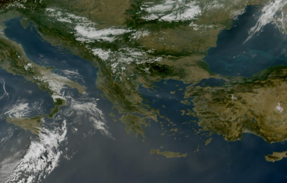 Τελευταία δορυφορική εικόνα νεφοκάλυψης