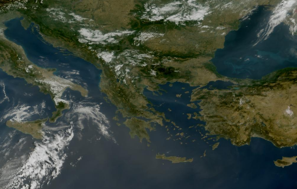 Τελευταία δορυφορική εικόνα νεφοκάλυψης