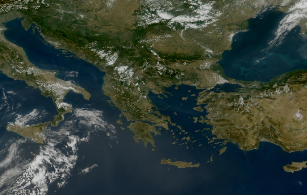 Τελευταία δορυφορική εικόνα νεφοκάλυψης
