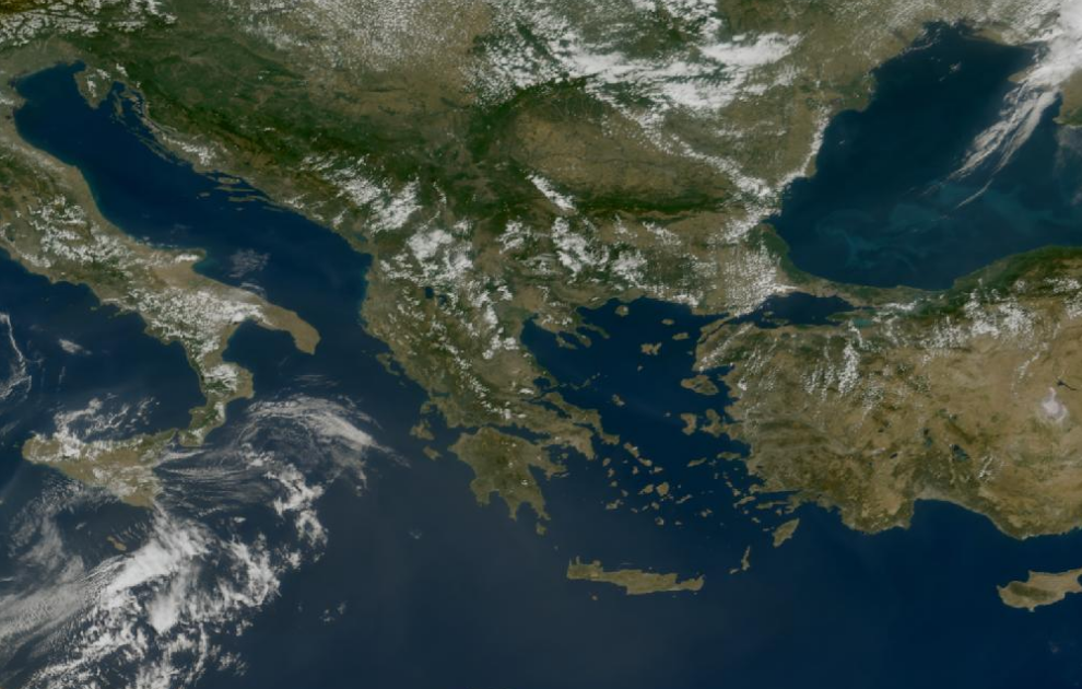 Τελευταία δορυφορική εικόνα νεφοκάλυψης