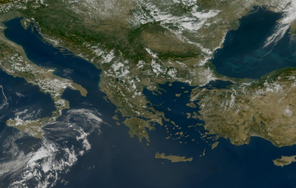Τελευταία δορυφορική εικόνα νεφοκάλυψης