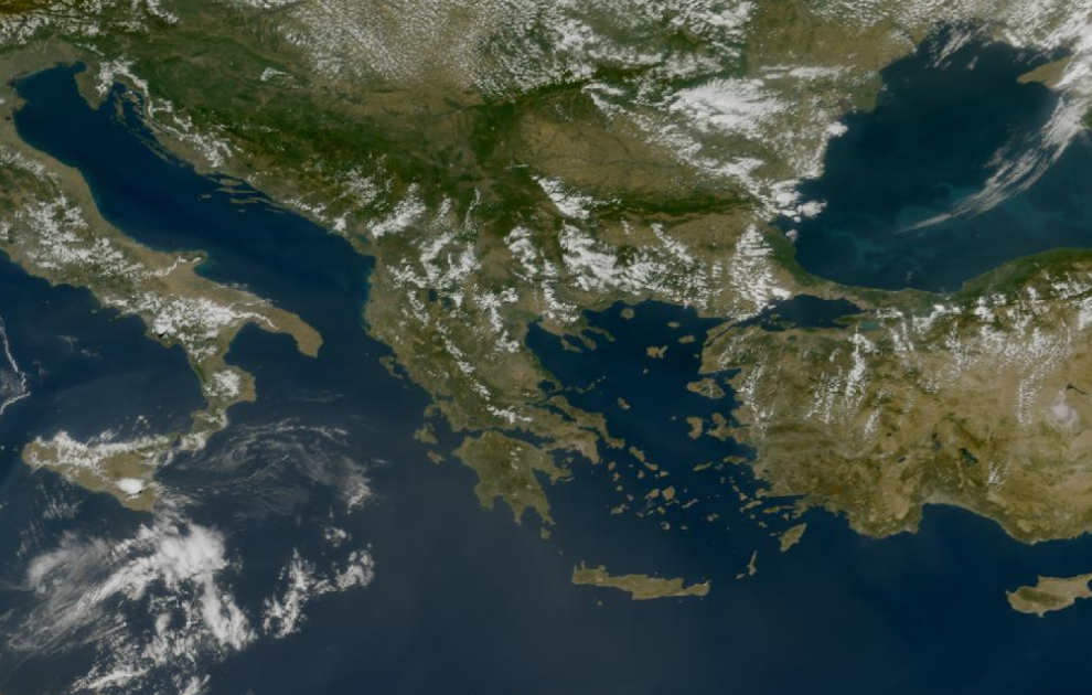 Τελευταία δορυφορική εικόνα νεφοκάλυψης