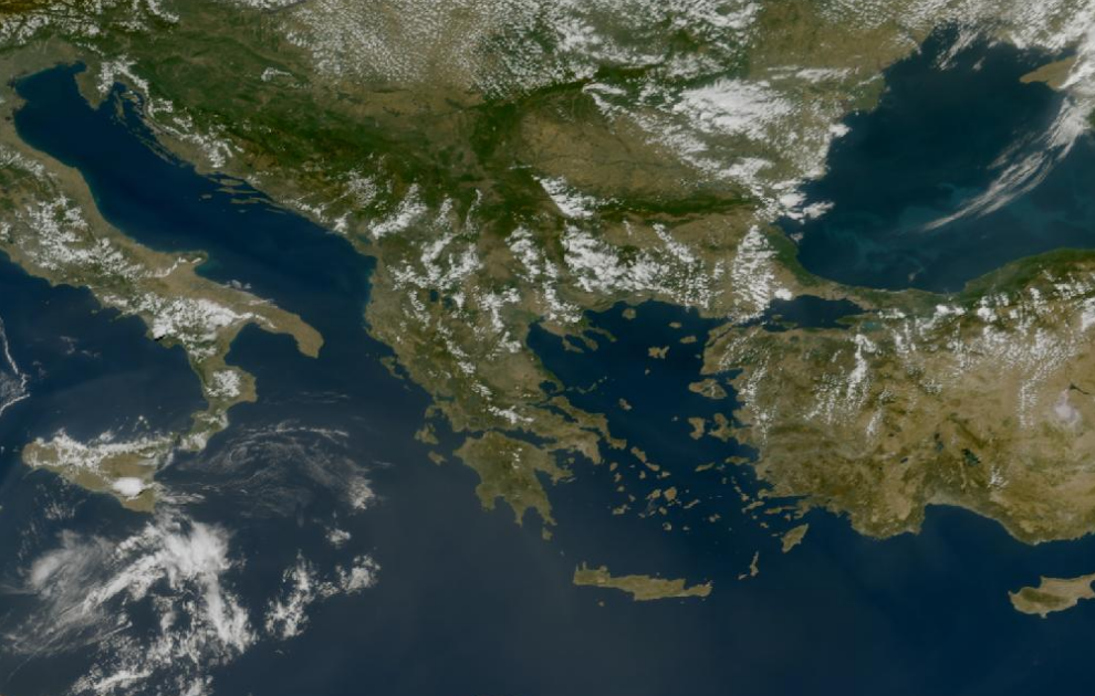 Τελευταία δορυφορική εικόνα νεφοκάλυψης