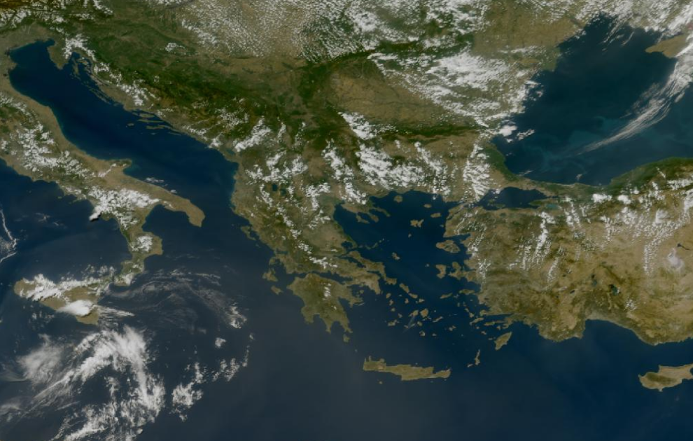 Τελευταία δορυφορική εικόνα νεφοκάλυψης