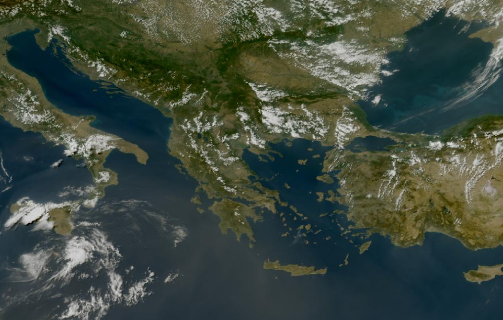 Τελευταία δορυφορική εικόνα νεφοκάλυψης