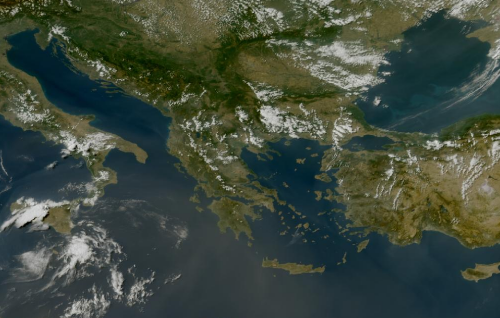 Τελευταία δορυφορική εικόνα νεφοκάλυψης