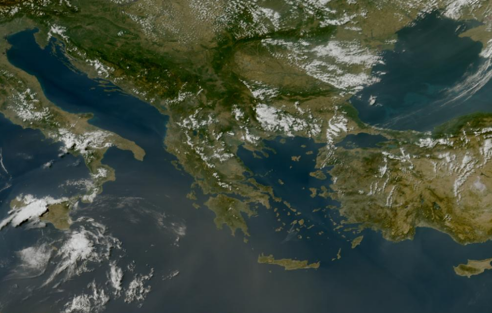 Τελευταία δορυφορική εικόνα νεφοκάλυψης