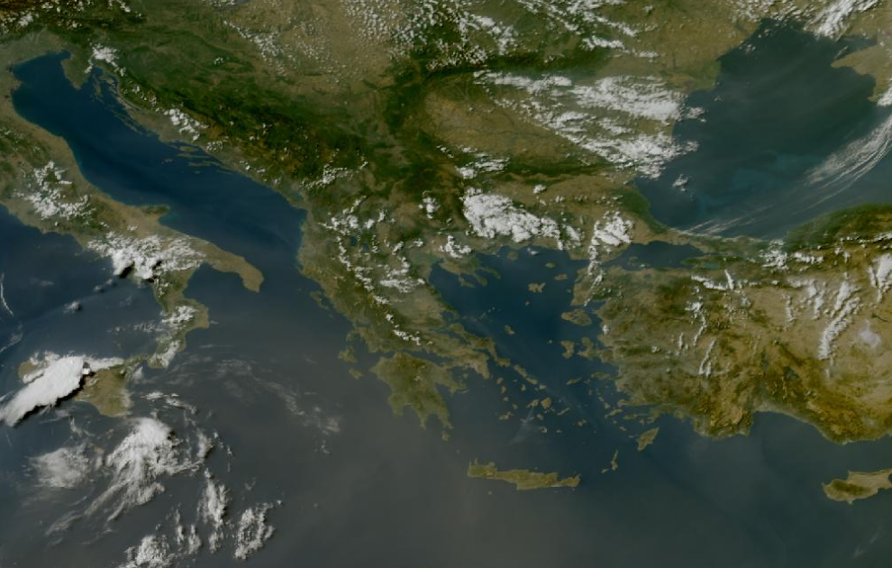 Τελευταία δορυφορική εικόνα νεφοκάλυψης