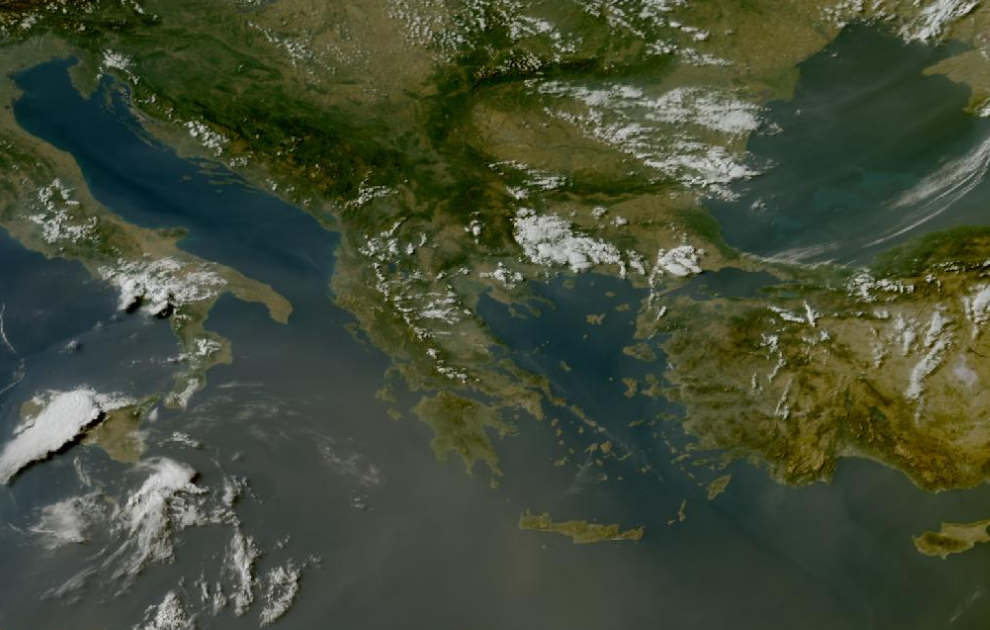 Τελευταία δορυφορική εικόνα νεφοκάλυψης