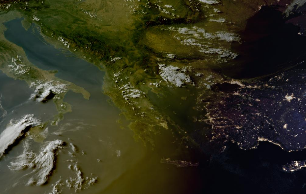 Τελευταία δορυφορική εικόνα νεφοκάλυψης