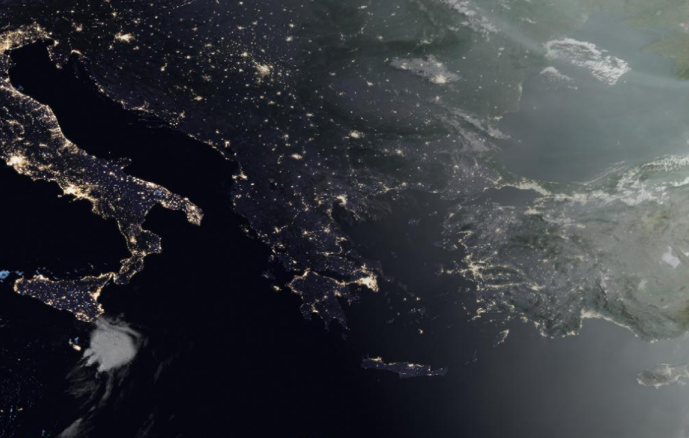 Τελευταία δορυφορική εικόνα νεφοκάλυψης