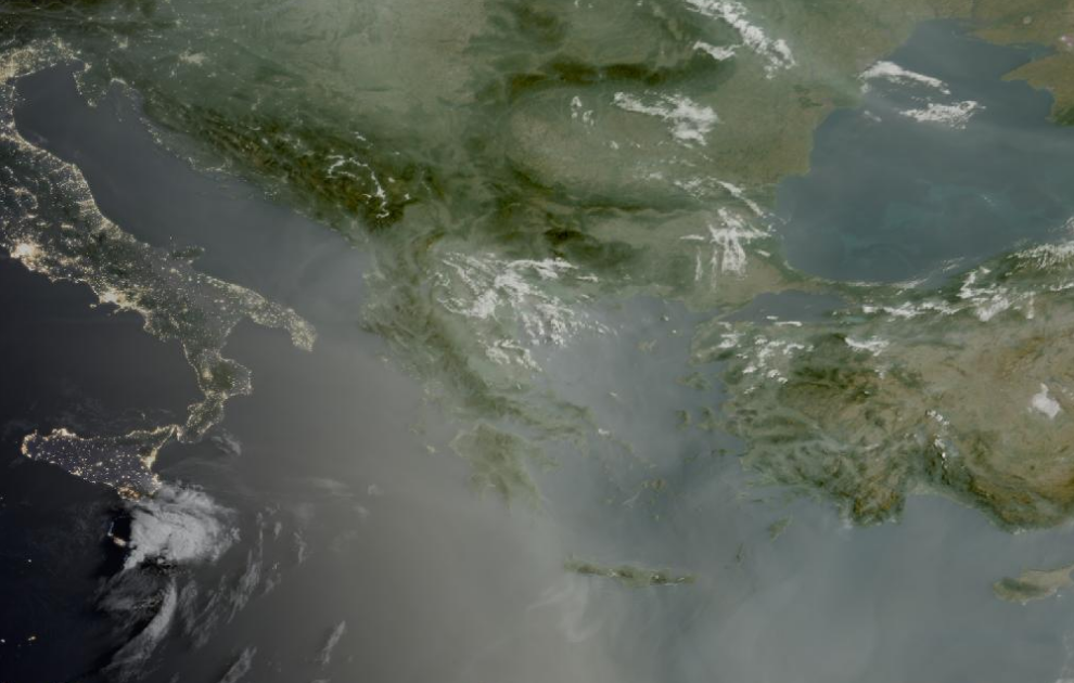 Τελευταία δορυφορική εικόνα νεφοκάλυψης