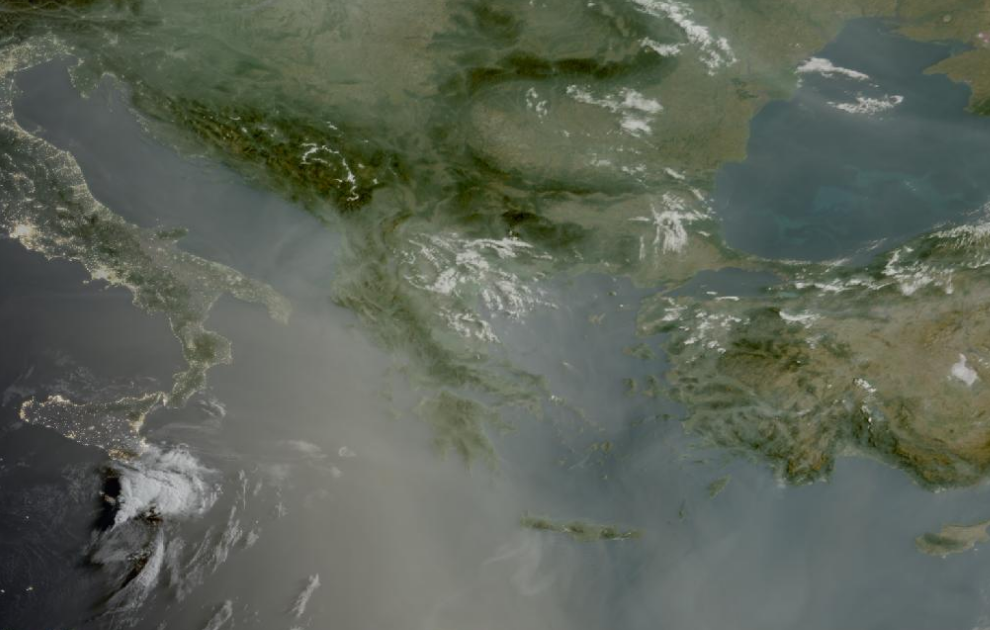 Τελευταία δορυφορική εικόνα νεφοκάλυψης