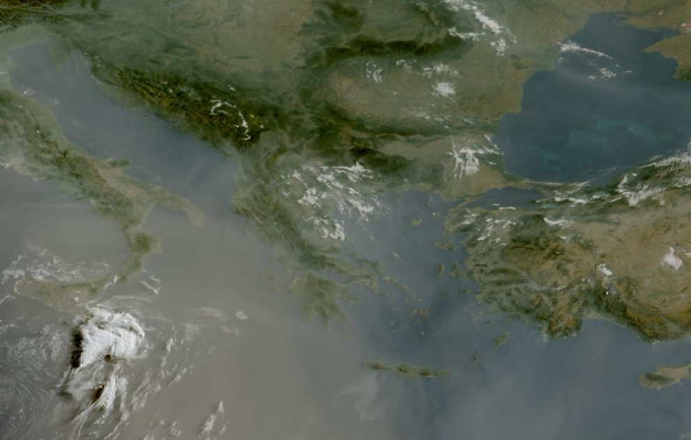 Τελευταία δορυφορική εικόνα νεφοκάλυψης