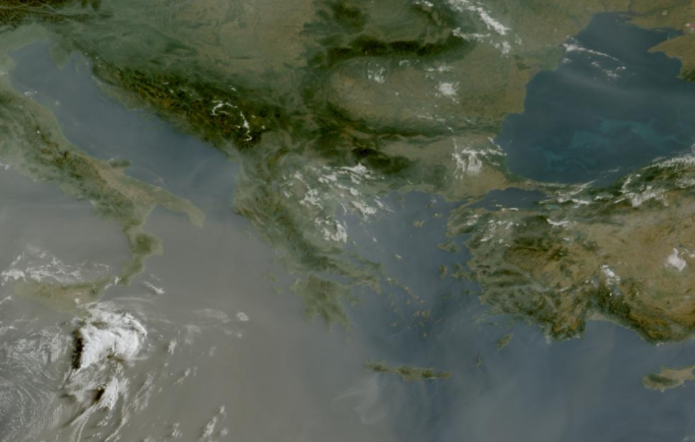 Τελευταία δορυφορική εικόνα νεφοκάλυψης
