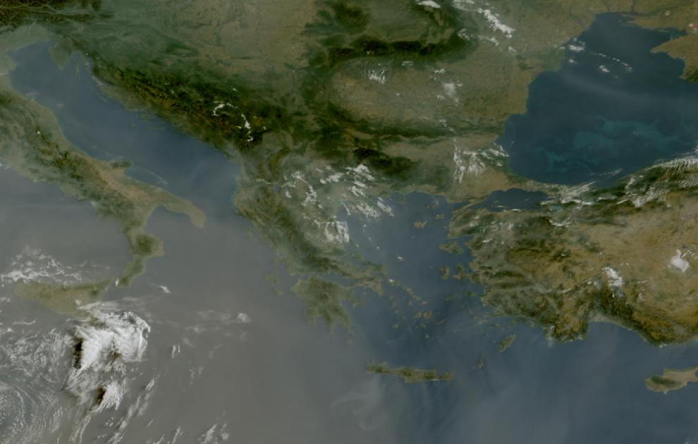 Τελευταία δορυφορική εικόνα νεφοκάλυψης