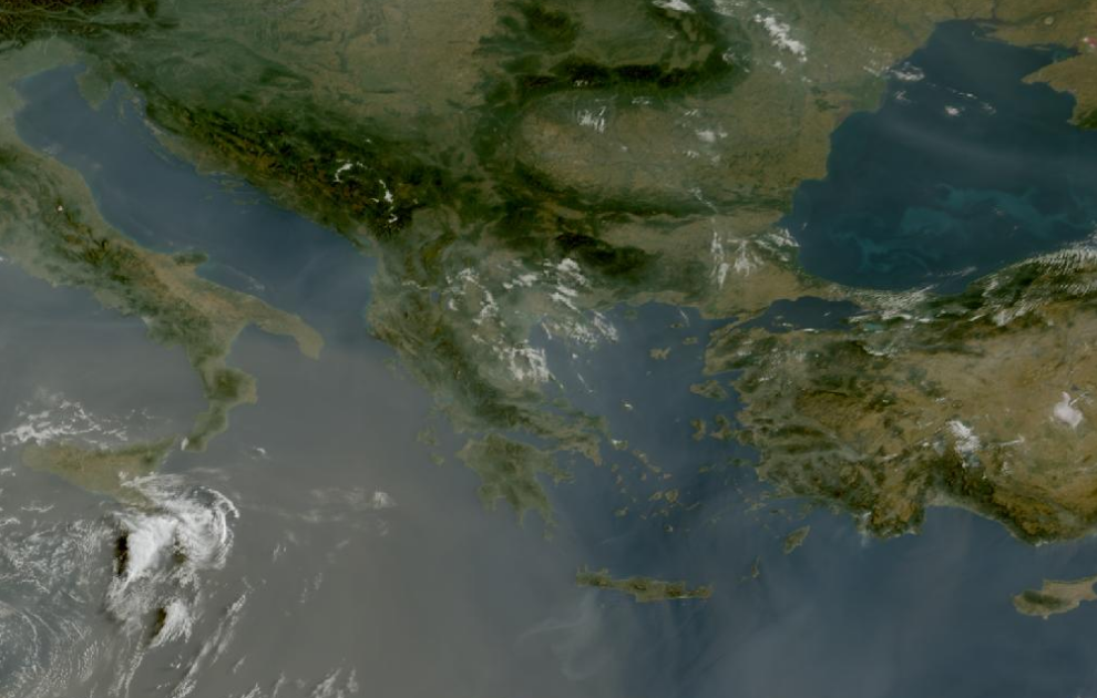 Τελευταία δορυφορική εικόνα νεφοκάλυψης
