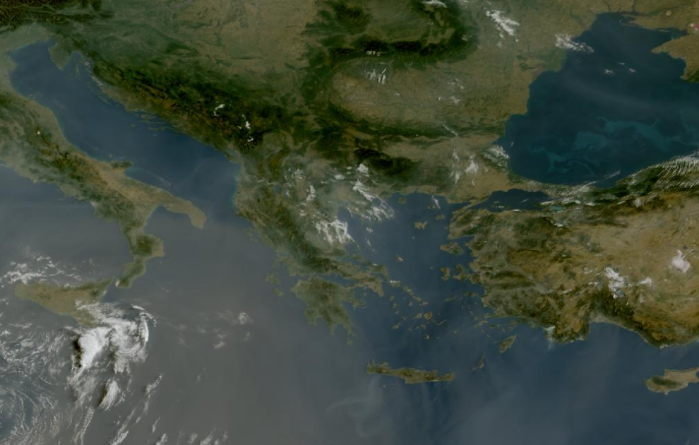 Τελευταία δορυφορική εικόνα νεφοκάλυψης