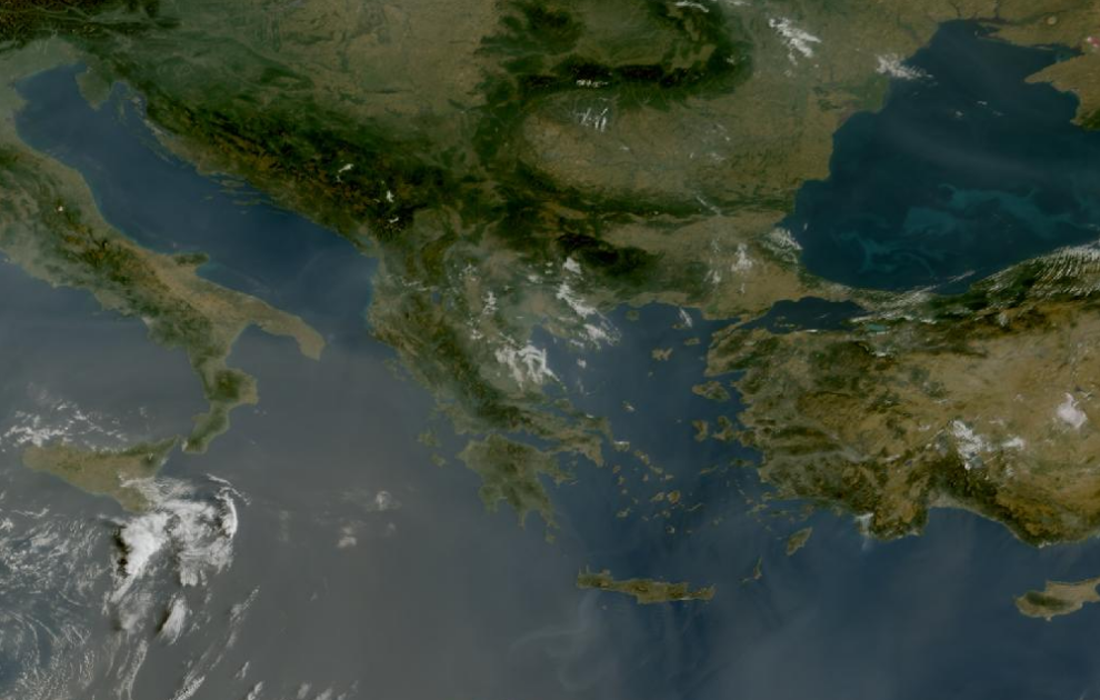 Τελευταία δορυφορική εικόνα νεφοκάλυψης