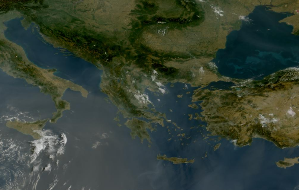 Τελευταία δορυφορική εικόνα νεφοκάλυψης