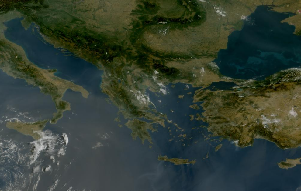 Τελευταία δορυφορική εικόνα νεφοκάλυψης