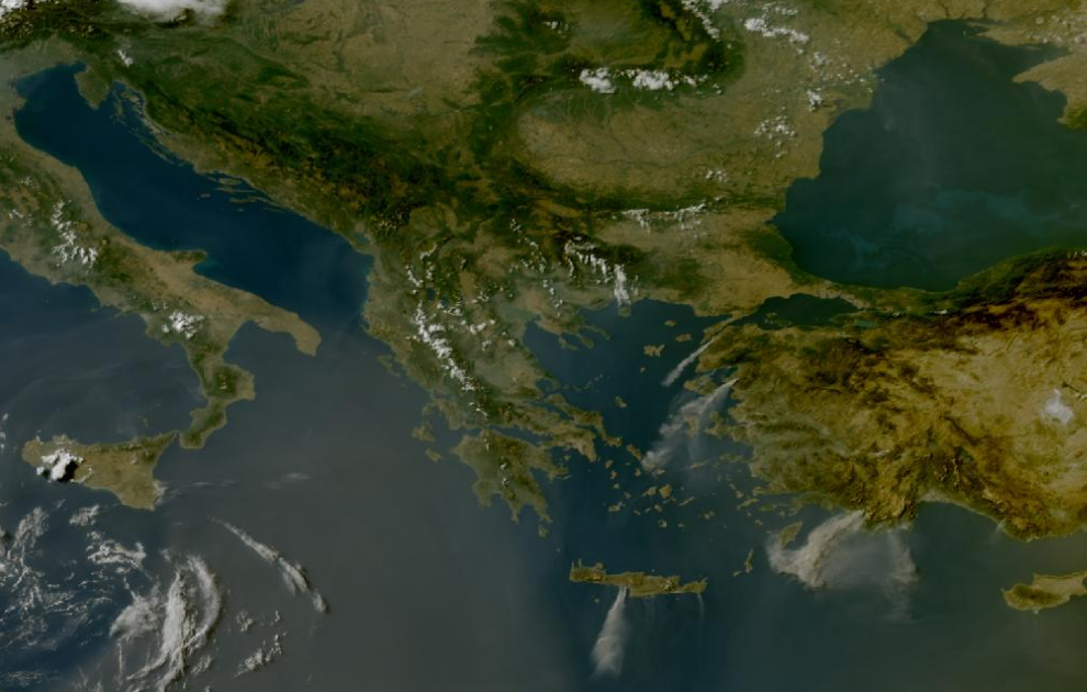 Τελευταία δορυφορική εικόνα νεφοκάλυψης