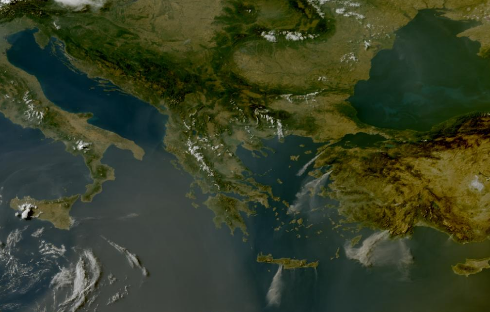 Τελευταία δορυφορική εικόνα νεφοκάλυψης