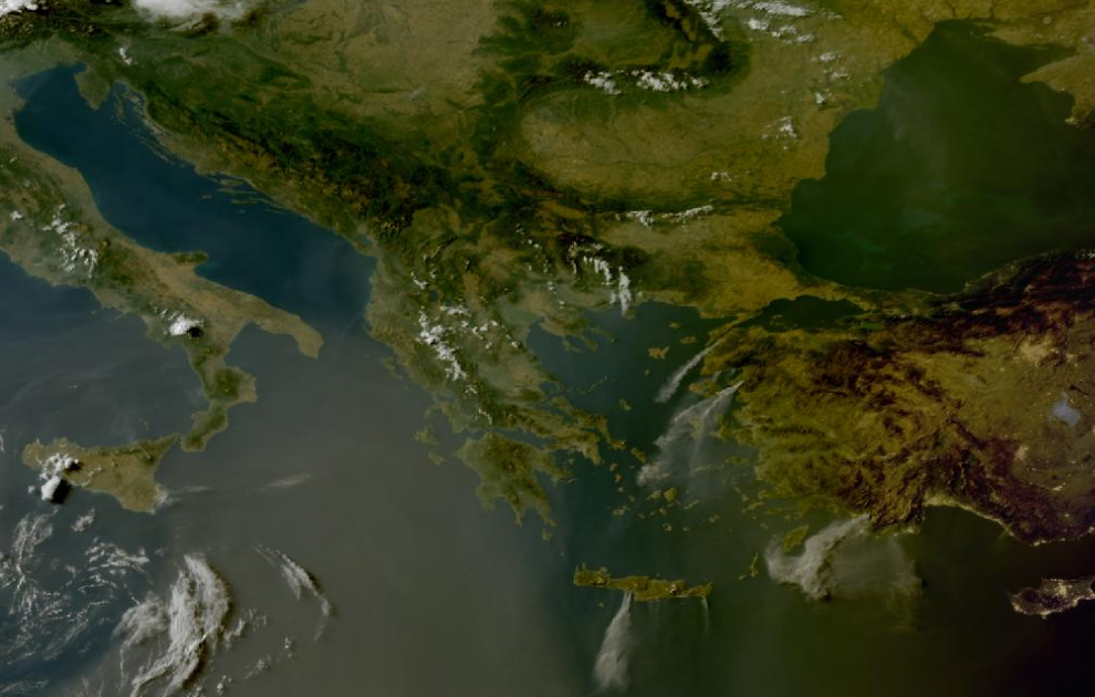 Τελευταία δορυφορική εικόνα νεφοκάλυψης