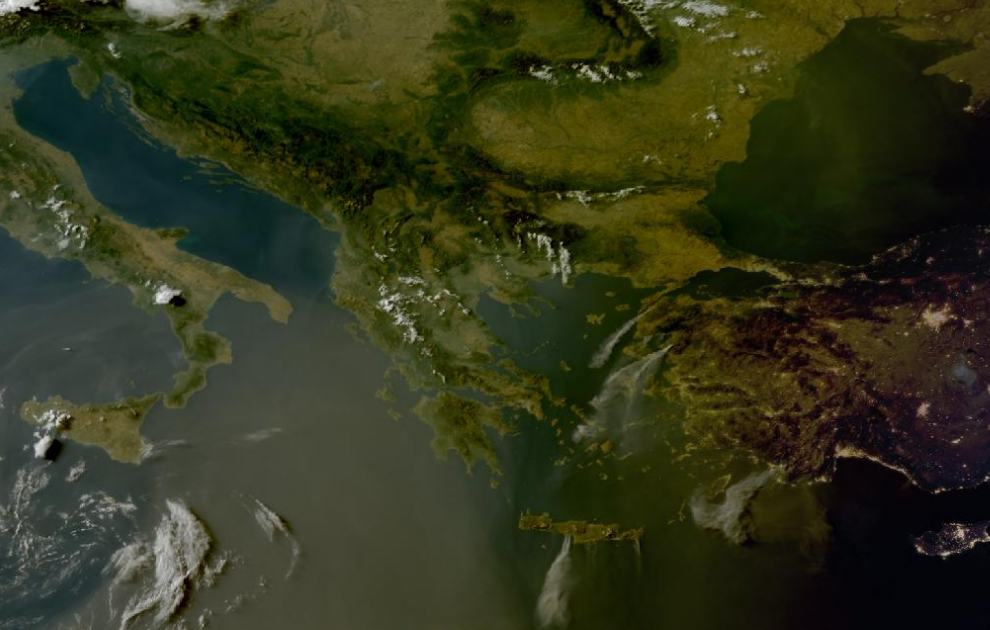 Τελευταία δορυφορική εικόνα νεφοκάλυψης