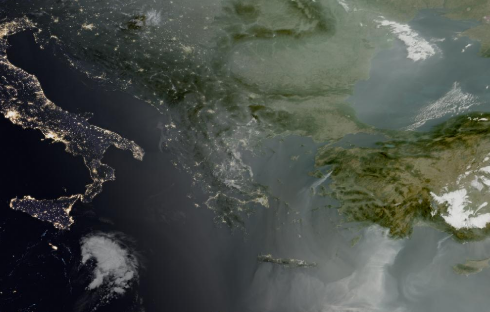 Τελευταία δορυφορική εικόνα νεφοκάλυψης