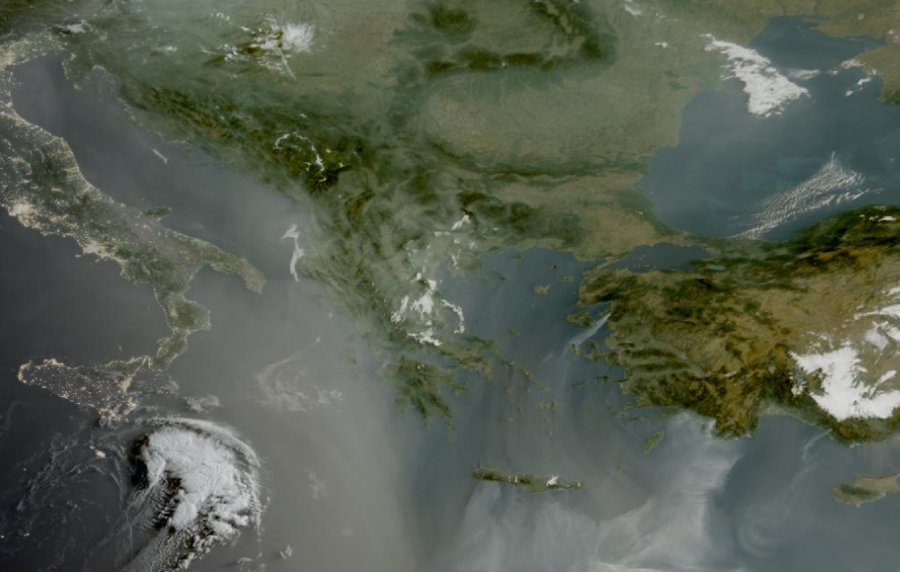 Τελευταία δορυφορική εικόνα νεφοκάλυψης