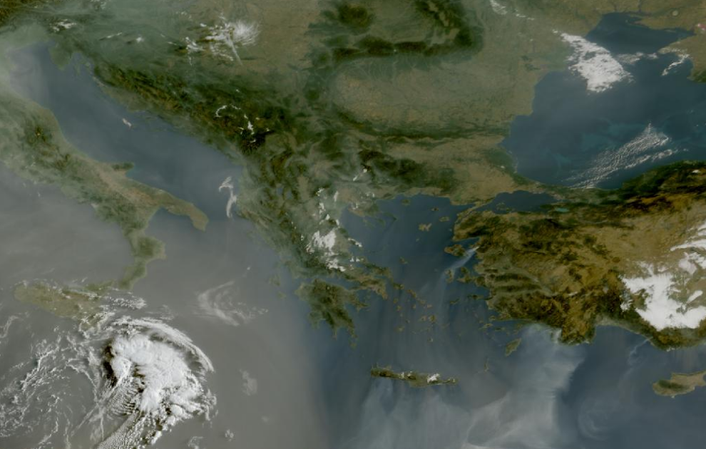 Τελευταία δορυφορική εικόνα νεφοκάλυψης