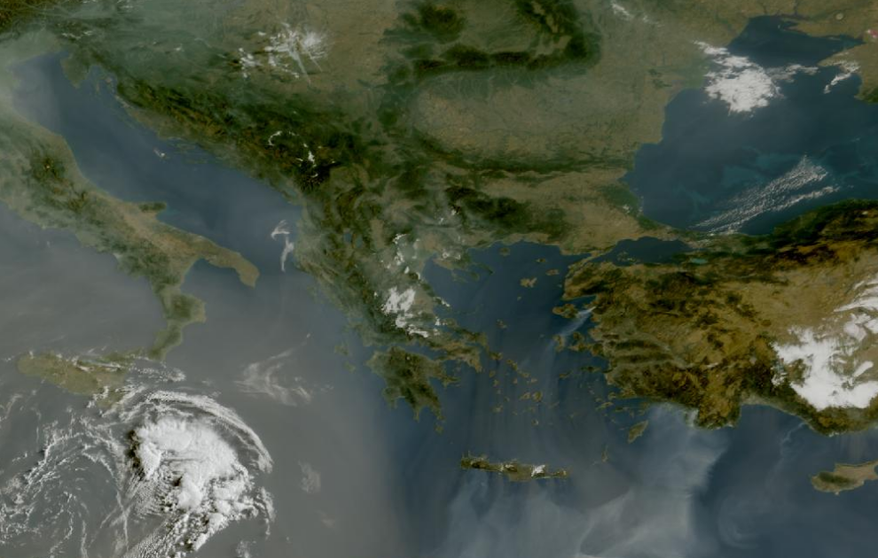 Τελευταία δορυφορική εικόνα νεφοκάλυψης