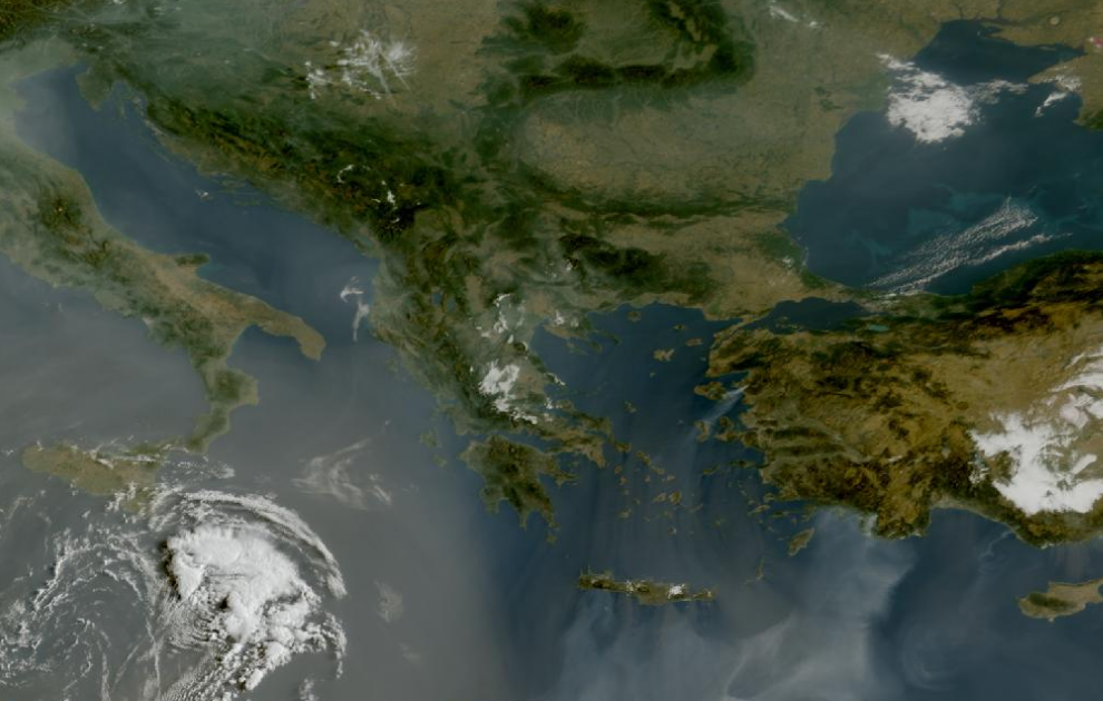 Τελευταία δορυφορική εικόνα νεφοκάλυψης