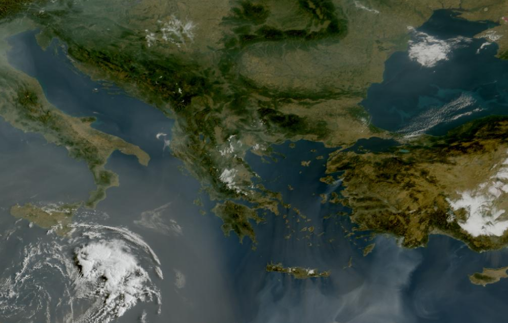 Τελευταία δορυφορική εικόνα νεφοκάλυψης