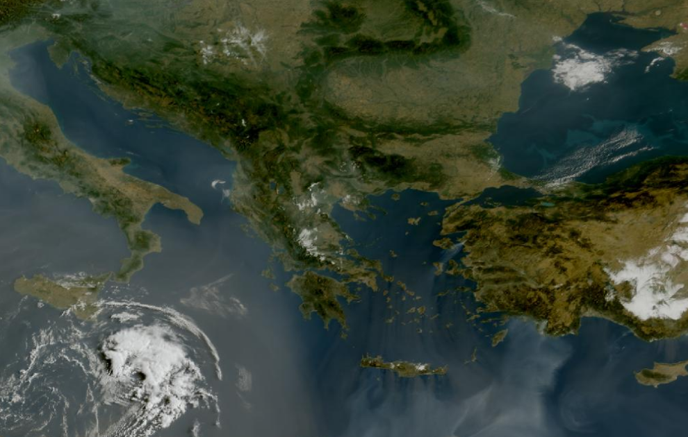Τελευταία δορυφορική εικόνα νεφοκάλυψης