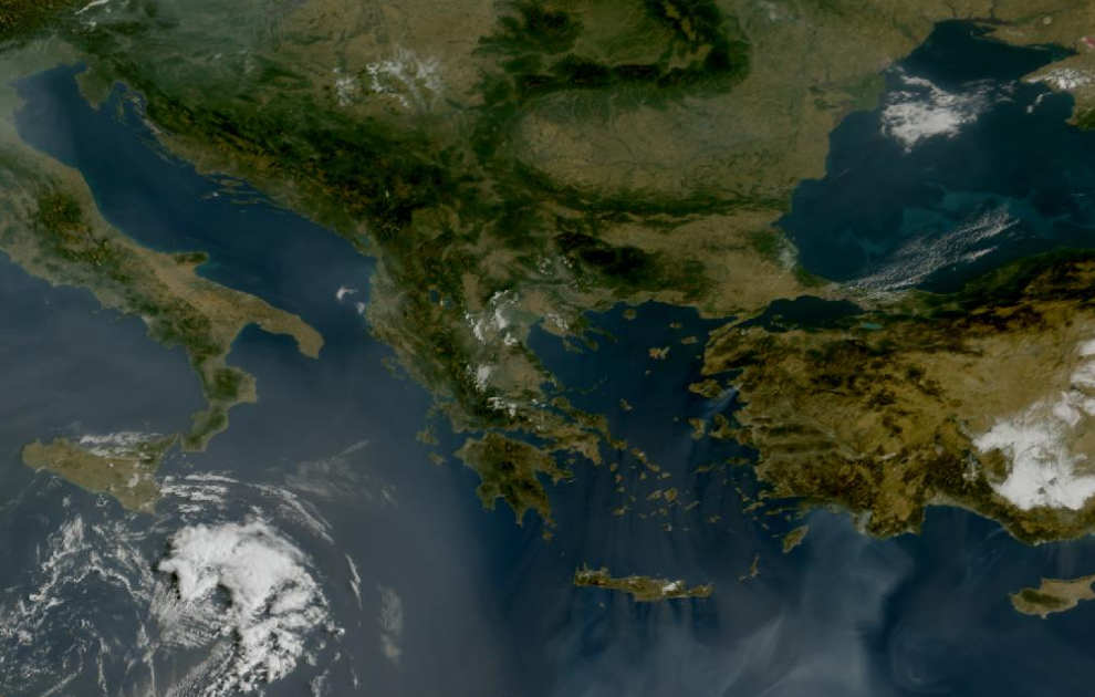 Τελευταία δορυφορική εικόνα νεφοκάλυψης