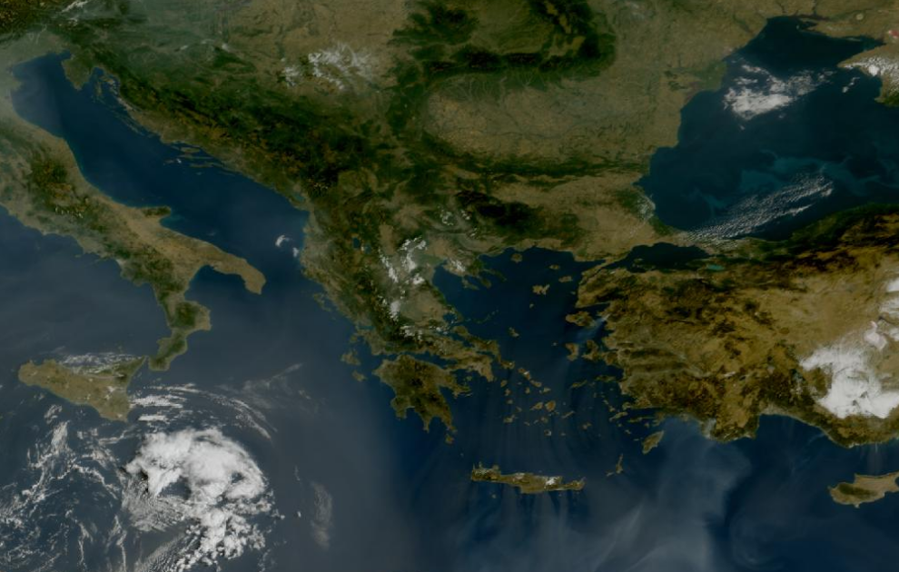 Τελευταία δορυφορική εικόνα νεφοκάλυψης