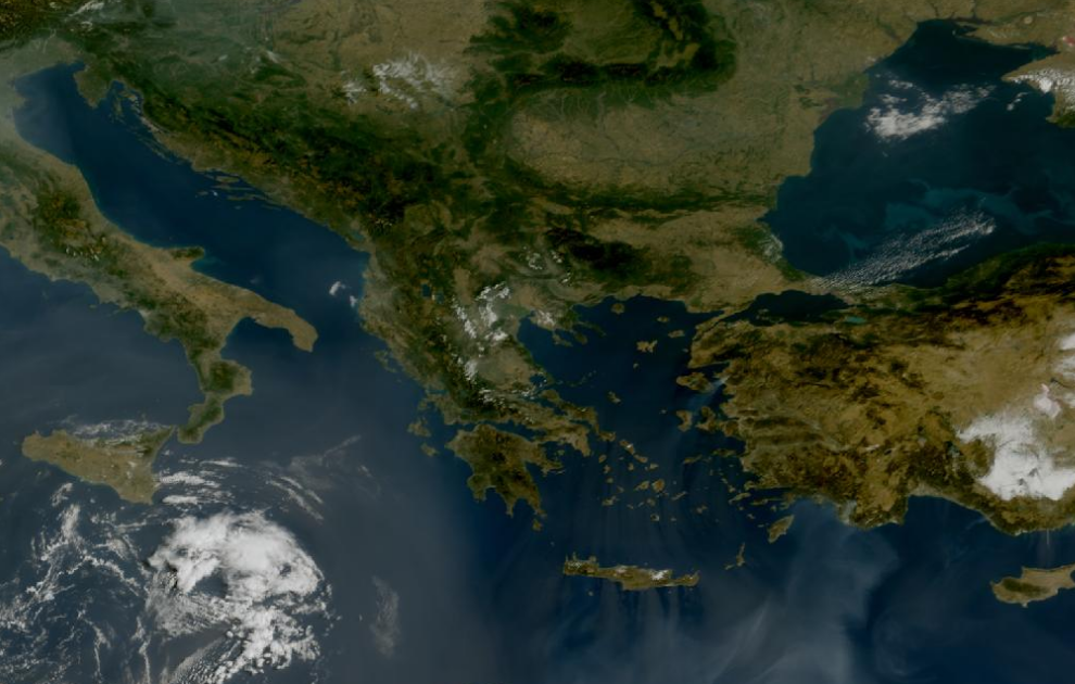 Τελευταία δορυφορική εικόνα νεφοκάλυψης
