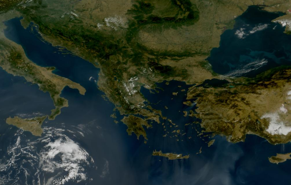 Τελευταία δορυφορική εικόνα νεφοκάλυψης