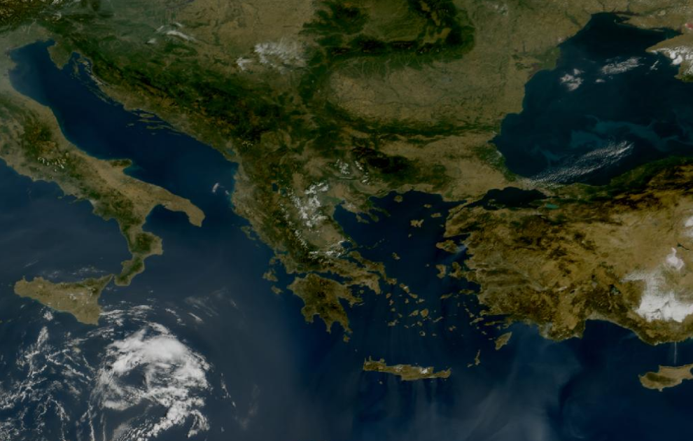 Τελευταία δορυφορική εικόνα νεφοκάλυψης