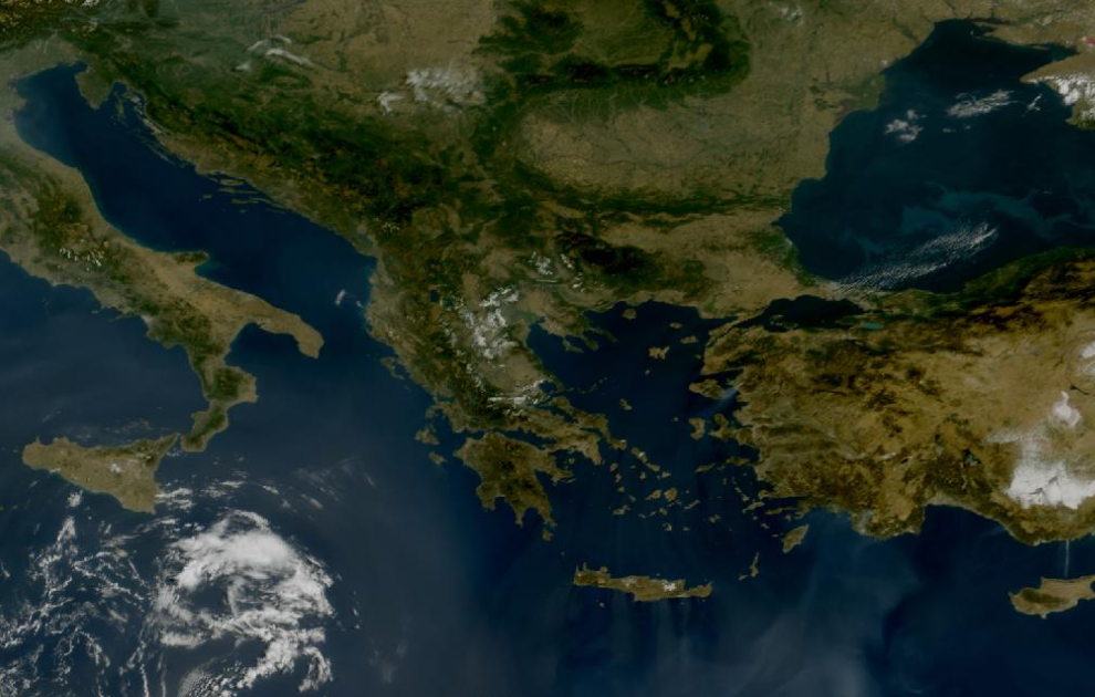 Τελευταία δορυφορική εικόνα νεφοκάλυψης