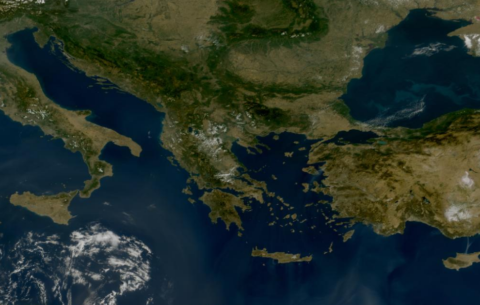 Τελευταία δορυφορική εικόνα νεφοκάλυψης